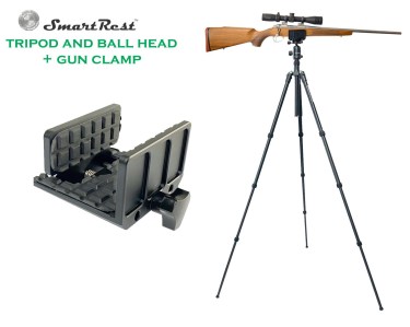 Gun Clamp with rifle and tripod